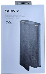 Funda abatible de cuero Sony CKL-NWWM1M2 para NW-WM1ZM2 y NW-WM1AM2, negra - Imagen 1 de 2
