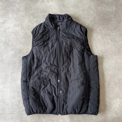 Chaps Puffer Vest Mens Large Y2K Quilted Sleeveless Gilet Jacket, Black - Image 1 of 4