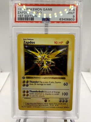 1999 Pokemon Game Zapdos 1st Edition PSA 9 - Image 1 of 2