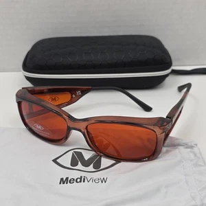 MediView Glasses For Macular Degeneration, Glaucoma, Amber - Extra, EyeC Frame - Picture 1 of 7