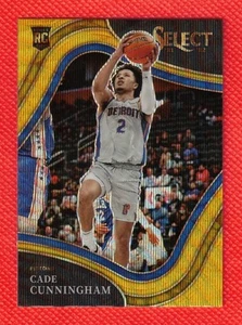 CADE CUNNINGHAM RC 2021-22 Panini Select Courtside Gold Wave Prizm Rookie #288 - Foto 1 di 2