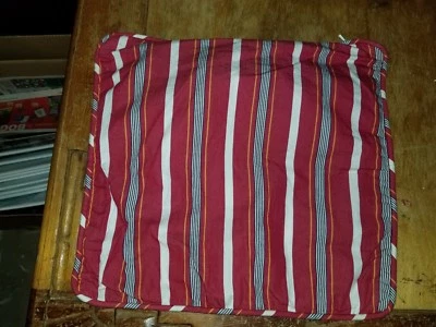 Pottery Barn Kids "Red w/Stripes" 16" Pillow Cover - Image 1 of 4
