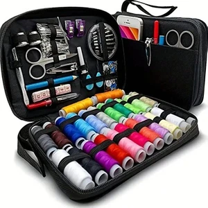 Large Portable Travel Home Sewing Kit Handy Case Needle Thread Scissor Set New - Picture 1 of 11