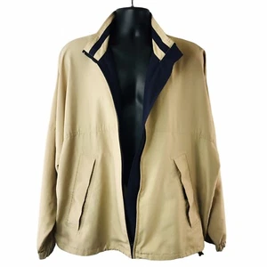 CUTTER & BUCK Giacca Uomo Tg Lg Tan Blu Navy Leggera Imballabile RAIN JACKET - Foto 1 di 11