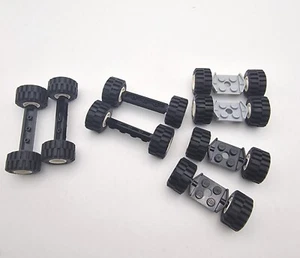 LEGO Wheel Tyre 4 Vehicle Set 16 Tyres With Axles RANDOM bundle - Picture 1 of 1