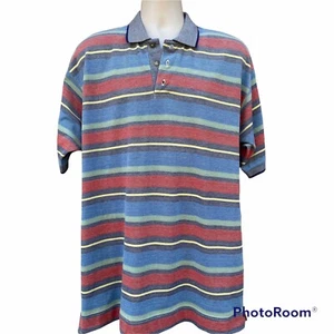 Polo de golf para hombre grande a rayas tejido algodón Grandpacore vintage - Imagen 1 de 9