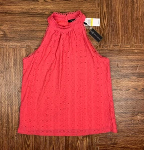 Nuevo con etiquetas Top de encaje para mujer con cable y calibre talla M sin mangas rosa - Imagen 1 de 10