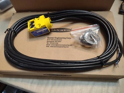 Banner SM912LVW/30 Photoelectric Sensor 0.15-9m Range 10-30V 30' Cable 25924 NIB - Image 1 of 3