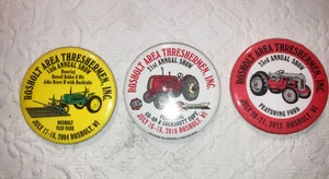 Lote de botones pinback vintage Rosholt WI Threshermen - Imagen 1 de 4