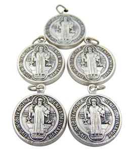Saint St Benedict Medals Medalla De San Benito Evil Protection Charm 5pcs - Picture 1 of 1