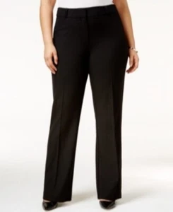Alfani Plus Size Curvy Bootcut Tummy-Control Pants Deep Black 14W NEW - Bild 1 von 10