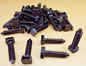 QTY25 MASONRY KNOCK IN CABLE ZIP TIE MOUNT RIBBED FIR TREE 1-11/16 LONG 1/4 HOLE - Picture 1 of 18