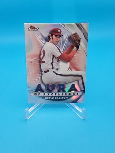 Steve Carlton 2022 Topps Finest #AE-SC Aura of Excellence -Philadelphia Phillies