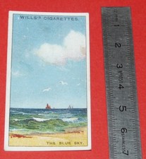 1922 WILLS CARD DO YOU KNOW CIGARETTES? DID YOU KNOW #9 BLUE SKY BLUE
