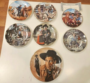 Set 7 piatti da collezione GUNSMOKE & COA & GARY COOPER & WESTERN Cowboys - Foto 1 di 4