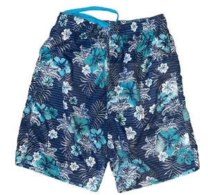 Pantalones Cortos de Baño Hawaiian Authentics Forrados Azul Tropical Para Hombres Talla M - Imagen 1 de 8