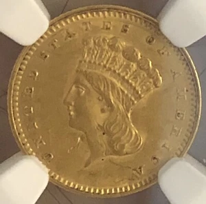🔥🔥1862 $1 Type 3 Gold Coin: Graded by NGC AU Details🔥🔥 - Picture 1 of 5