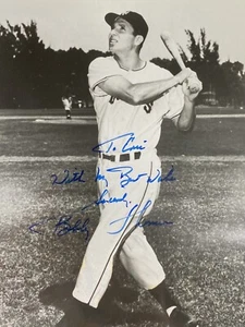 Vintage New York Giants Bobby Thomson Personalized Autograph Picture - Picture 1 of 3