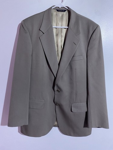 Giacca tuta vintage Burberrys da uomo grigio pura lana business SENZA TAGLIA LEGGERE