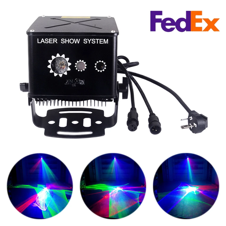 IP65 Waterproof 3W RGB Sky Aurora Projector Laser DMX Decor DJ Show Stage Lights - Image 1 of 4