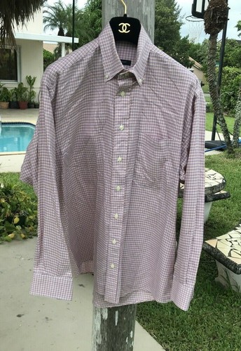 CAMICIA BURBERRY LONDON MULTICOLORE RIGHE CHECK MANICHE LUNGHE BOTTONI DAVANTI TAGLIA M