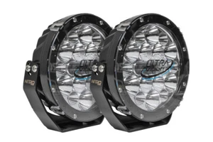 Ultra Vision Nitro MAXX 80W LED Driving Lights (Pair) - 4500K - Widr - Black Rim - Picture 1 of 2