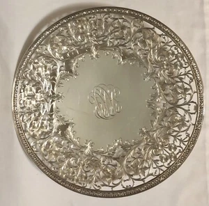 Bigelow Kennard & Co. Sterlingsilber verziertes Tablett mit rundem Fuß - Bild 1 von 15