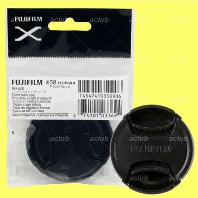 Fujifilm FLCP-58 II Front Lens Cap 58mm Lens Dust Cover Protector - Image 1 of 2