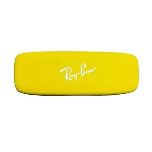 RAY BAN Glasses Sunglasses Case Hard Shell Yellow Red Retro Beach Outdoors Sun - Picture 1 of 8