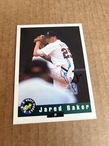 1992 Classic Draft AUTO ROOKIE Jared Baker RC #63 Minors Baseball Card (h)