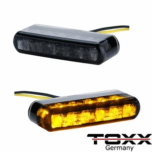 ToXx LED Luz Intermitente Shorty Negro Color de Humo Universal Empotrada Mini - Bild 1 von 6