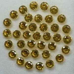 5x5 MM Size 30 Pcs Natural Yellow Sapphire Round Lot CERTIFIED Gemstone - Picture 1 of 6