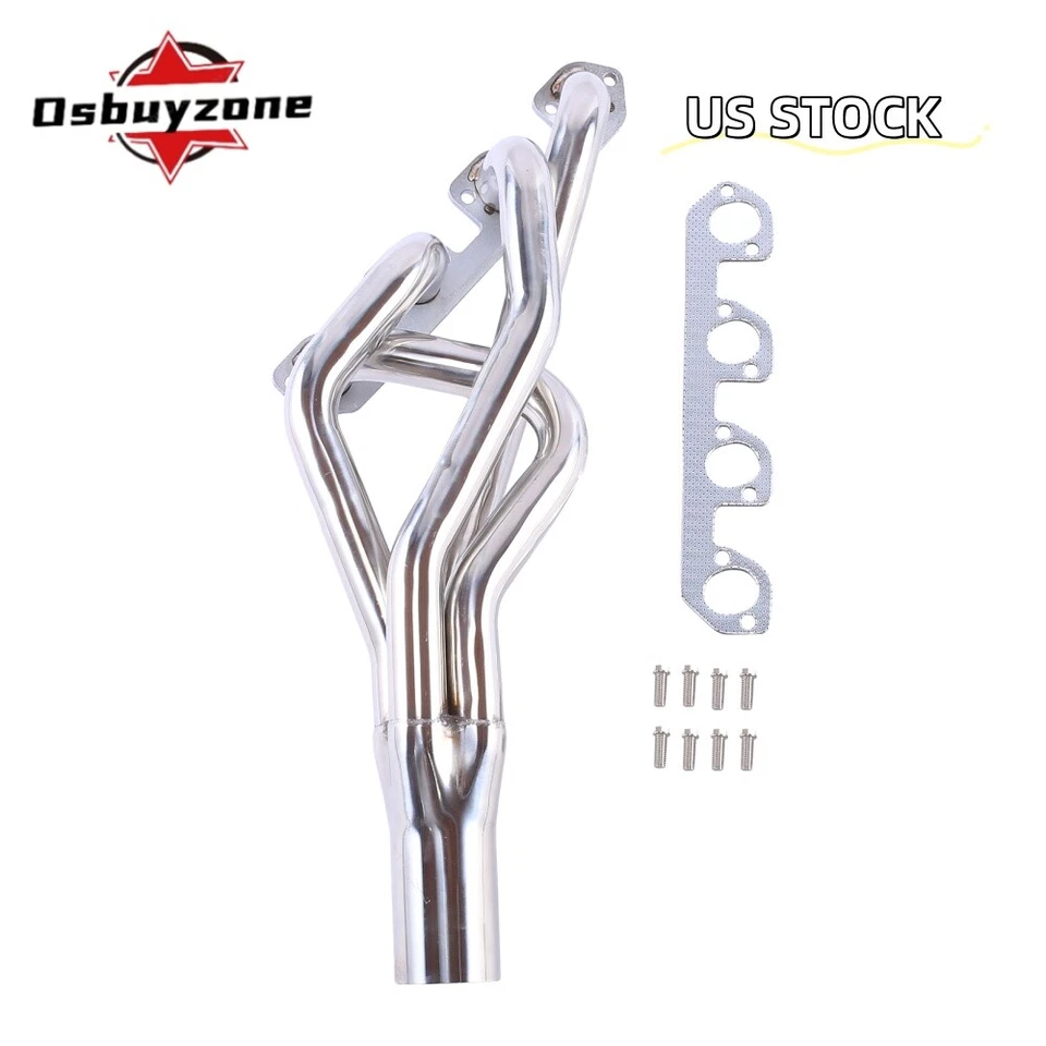 Polished Stainless Header for Ford 1974-1980 Pinto Late Model / Mustang 2.3L New - Image 1 of 4