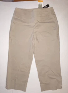NWT Ruby Rd. Travelin’ Light Chino Tan Stretch Capri 8P. $44 - Picture 1 of 5