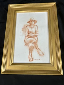 Quadro pastello originale Don Nagel di "Rosmarino" firmato e incorniciato - Foto 1 di 6