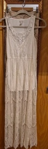 Forever 21 Lace Dress cream  long  medium  - Picture 1 of 8