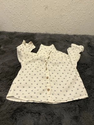 ZARA BABY GIRLS BLOUSE GRAPHICS SIZE 3-6 MONTHS PRE LOVE CONDITION - Image 1 of 4