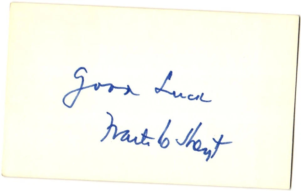 Waite  Hoyt -Autograph- 1918-1938 NYG,BOSOX, NYY - Image 1 of 1