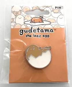 Gudetama The Lazy Broken Egg Shell Enamel Lapel Pin By Sanrio - Picture 1 of 3