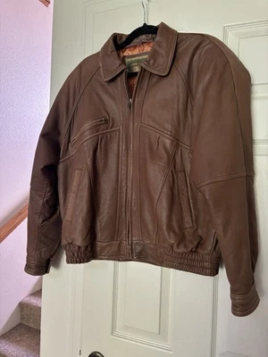 Hombre Casablanca Vintage Cuero Genuino Chaqueta Mediana Almohadillas para el Hombro Años 80 Foto 1 de 4