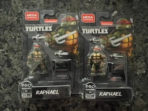 X2 Mega Construx Pro-Builders Teenage Mutant Ninja Turtles Raphael Figure ~NiP - Picture 1 of 1