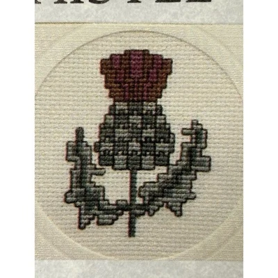 Counted Cross Stitch Thistle with Presentation Card Thread - Image 1 of 4