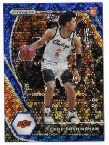 Cade Cunningham 2021-22 Panini Prizm Draft Picks Blue Donut Circles SP Rookie #1