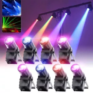 8pcs RGBW Pin Spot Light LED Beam Stage Light DMX Show Party Disco DJ Lighting - Picture 1 of 16