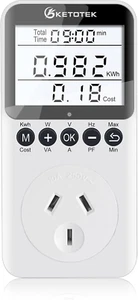 Plug Power Meter, Home Electricity Usage Monitor 240V, Energy Watt Voltage Amps - Picture 1 of 7