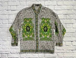 VINTAGE MENS CREME DE SILK MULTICOLOR SILK SHIRT SIZE M - Picture 1 of 8