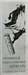 PUBLICITÉ DE PRESSE 1963 PARFUM DE GUERLAIN ATOMISEUR CHANT D'AROMES - Picture 1 of 1
