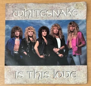 Whitesnake “Is This Love/Bad Boys” Geffen (1987) w/ Picture Sleeve 45rpm - Picture 1 of 4
