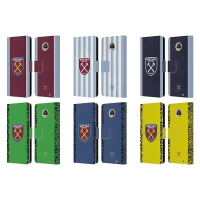 WEST HAM UNITED FC 2021/22 CREST KIT LEATHER BOOK CASE FOR MOTOROLA PHONES 2 - Image 1 of 4