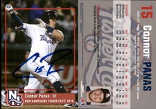 Connor Panas Signed 2018 Grandstand New Hampshire Fisher Cats #NNO Card Auto AU